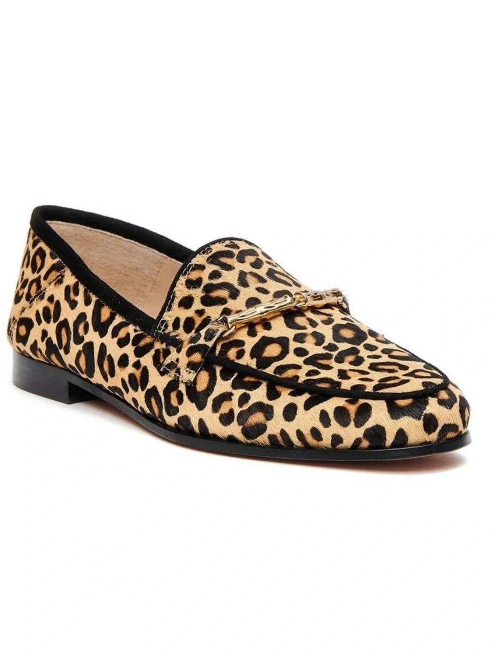 J. McLaughlin Dillon Calf Hair Leopard Print Leather Loafers Size 8.5 Officewear